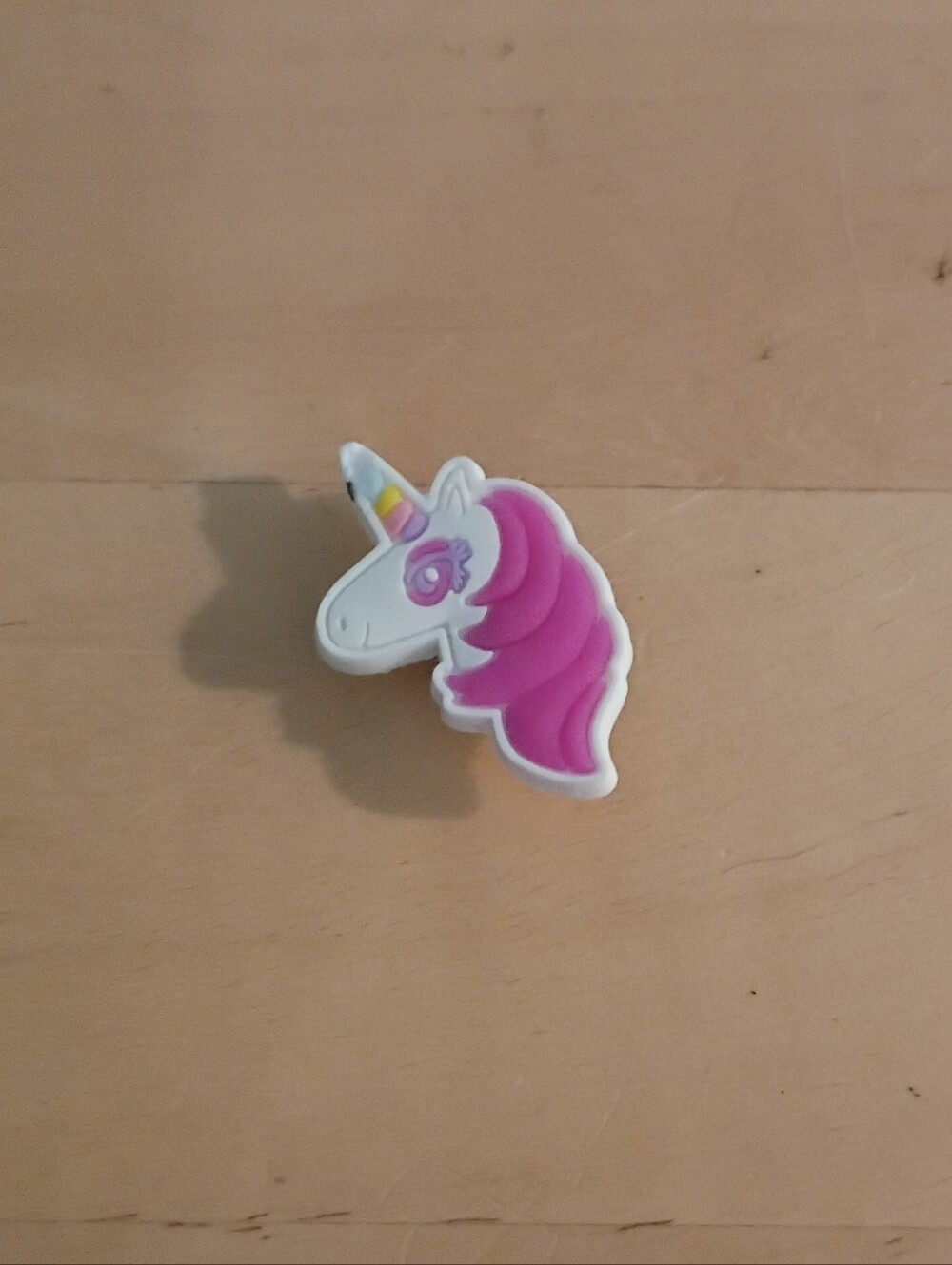 10 for $10 Jibbitz Croc Charms - White Unicorn Face w/ Pink Hair- New Shoe Charm